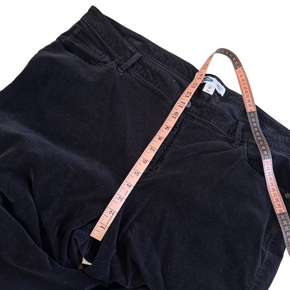 Old Navy Plus Size 20 Tall Rockstar Super Skinny Black Velvet Pants Whimsigoth - Picture 7 of 8